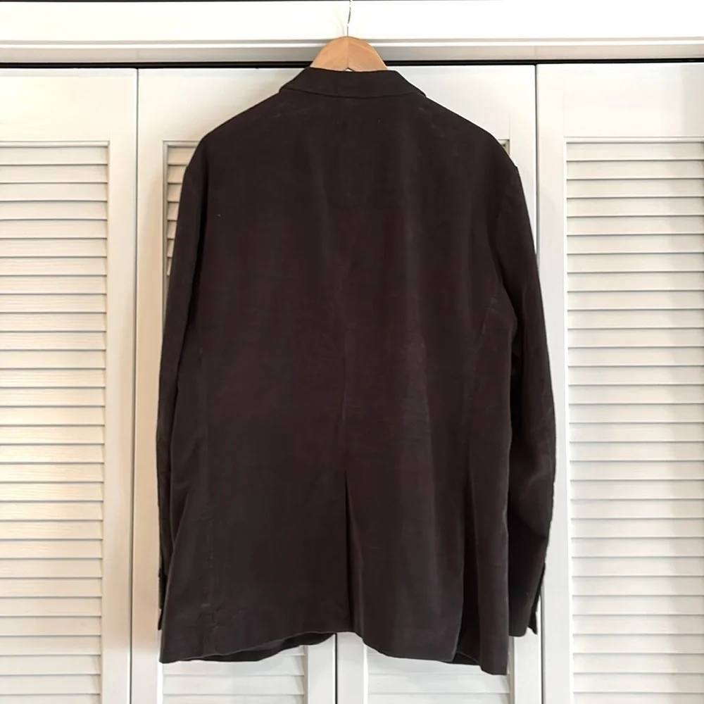J. Crew Charcoal Gray Cotton Corduroy Blazer Two Button Lined Men’s Size Large